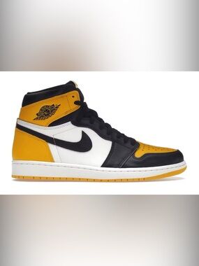 Nike Air Jordan 1 Mid Men’s Sneakers in Black/White/Yellow